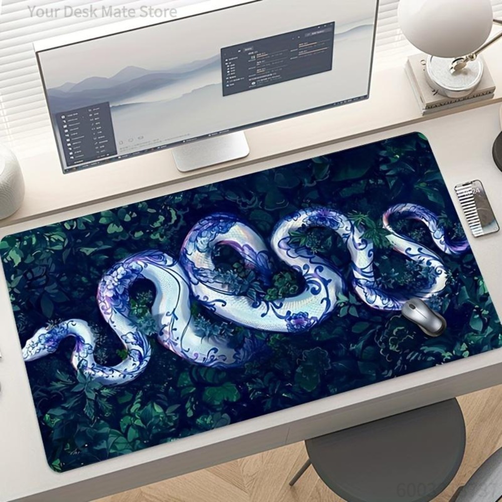 Jungle Desk Setup - Jungle White Snake alfombrilla ratón dekorasyon