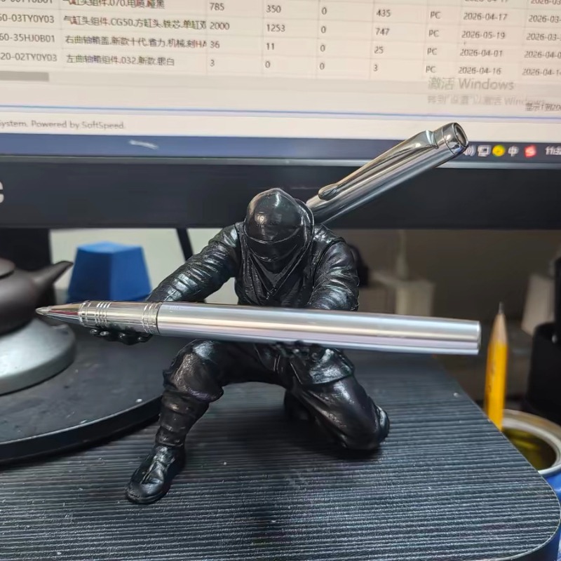 Desk Setup Gifts - Ninja Kalemlik 3D Baskılı Samuray Masa