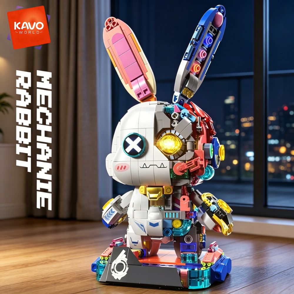 Desk Setup Gifts - KAVOWORLD 1377 Parça Robot Tavşan Yapım