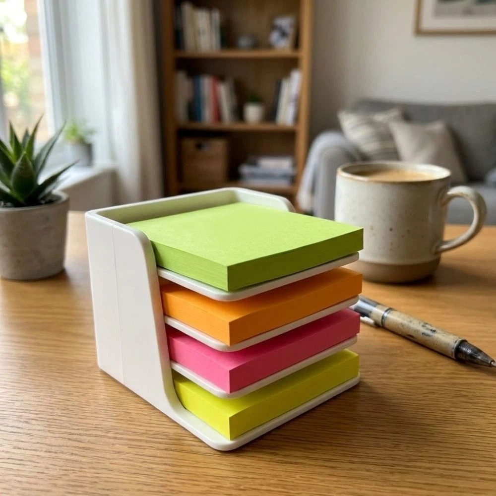 Sticky Memo Holder - İstiflenebilir Yapışkan Not Tutucu Plastik Sabit