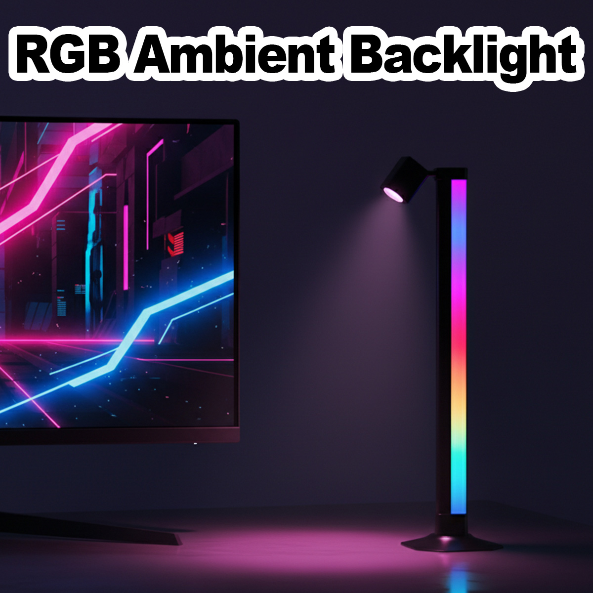 Gaming Setup Desk - Akıllı Işık Çubuğu LED RGB Müzik