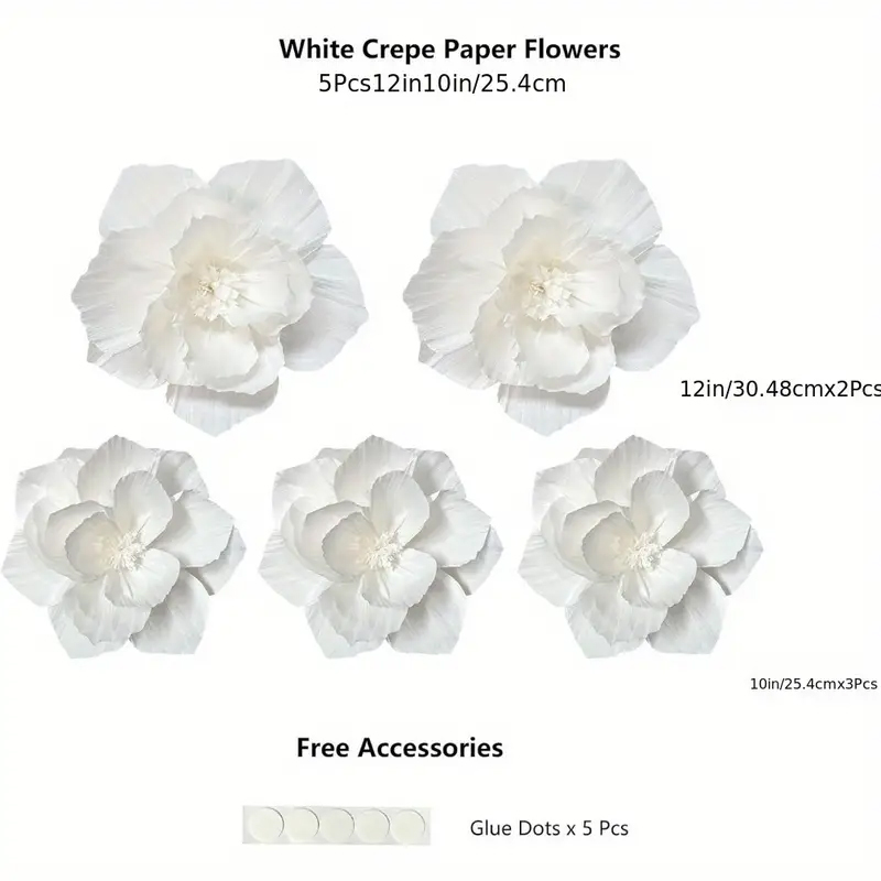 5 Paket Beyaz Kağıt Çiçek, 3D  - Desk Setup Background incelemesi ve fiyatı