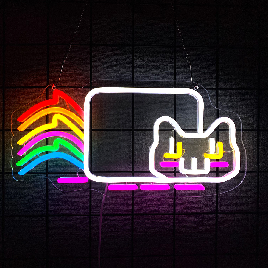 Gökkuşağı Kedi LED Neon Tabela - Ambient Light Bar Usb incelemesi ve fiyatı