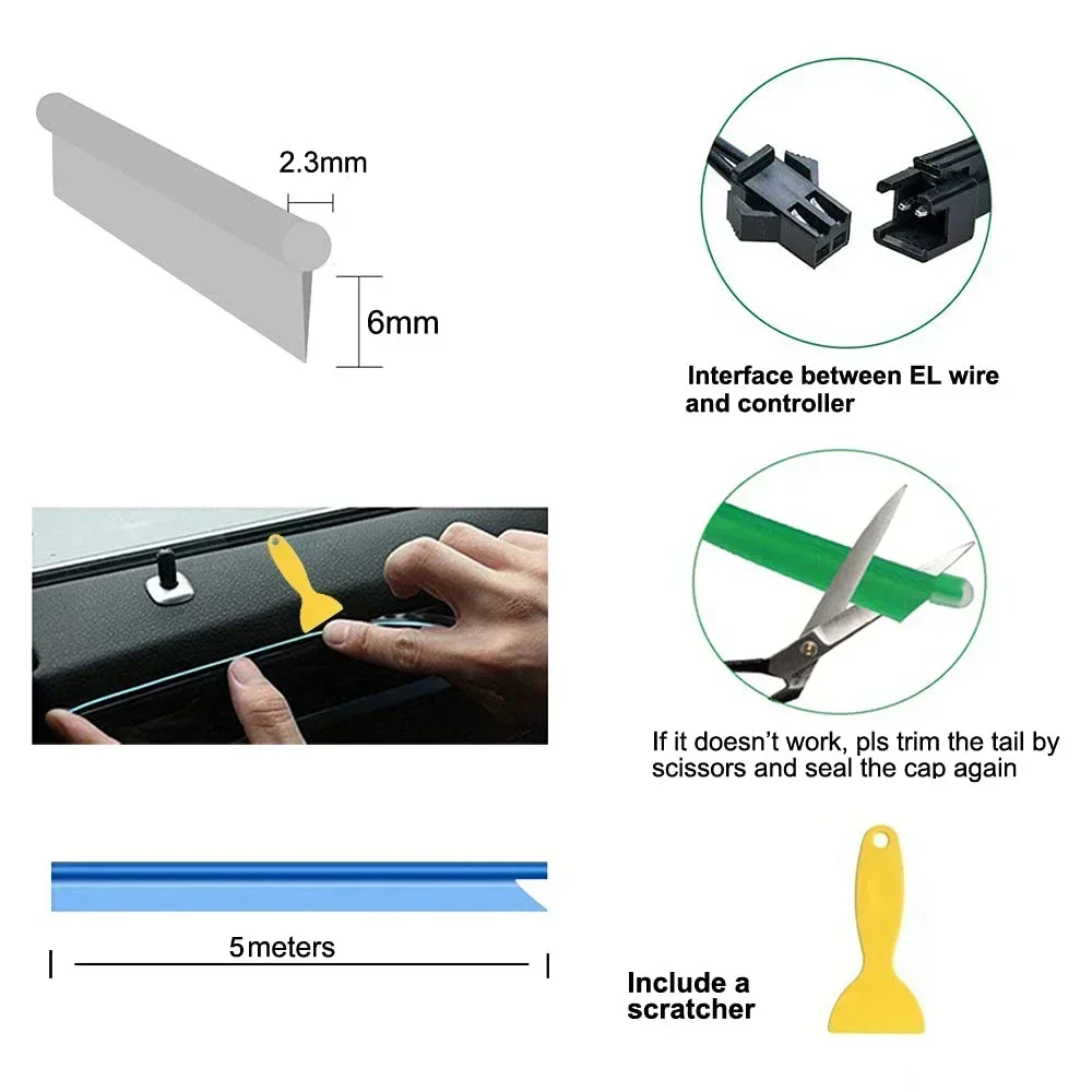 1/3/5M Araba İç Işık Dekoratif - Ambient Light Bar Usb incelemesi ve fiyatı