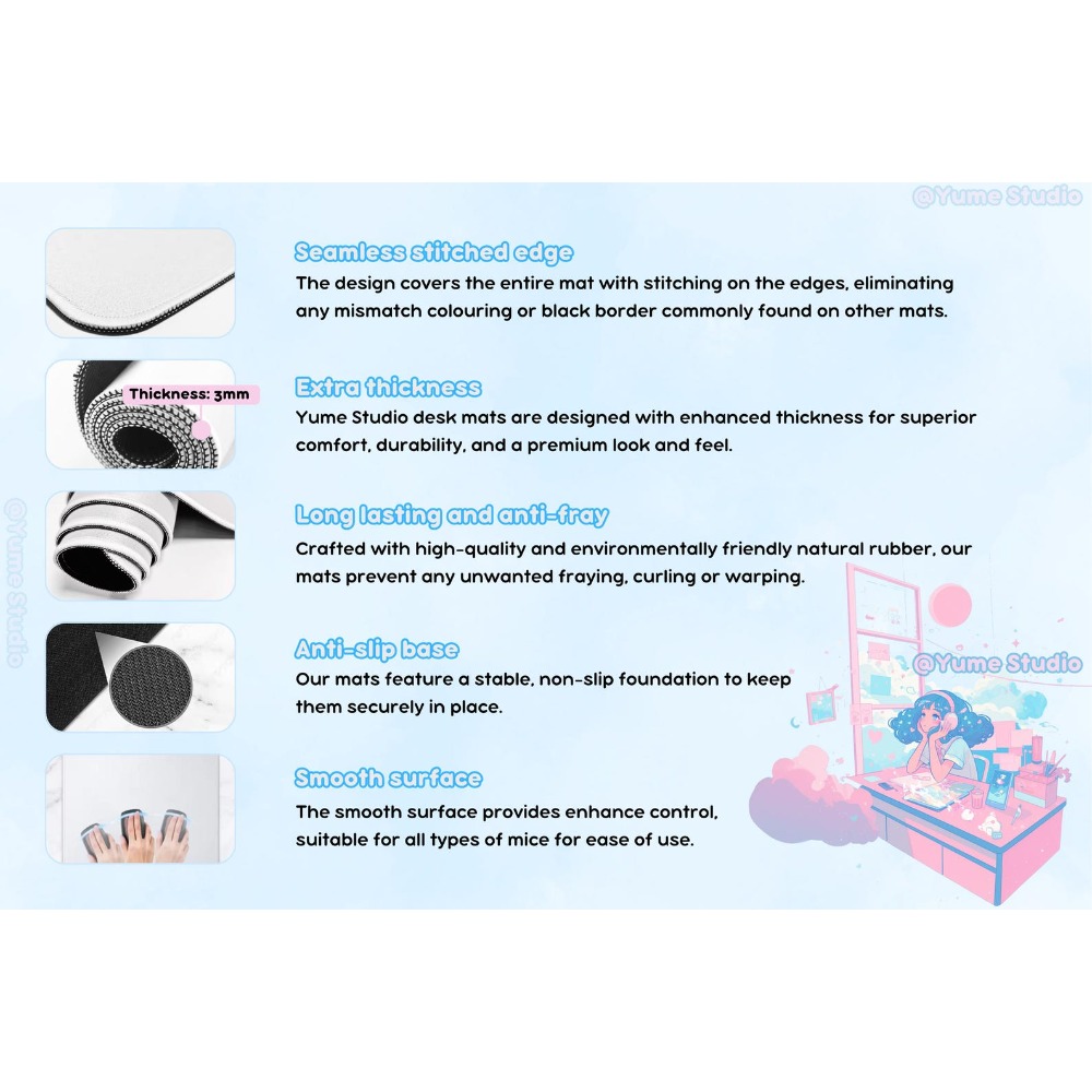 Estetik Pastel Masa Örtüsü, Oy - Desk Setup Gifts incelemesi ve fiyatı