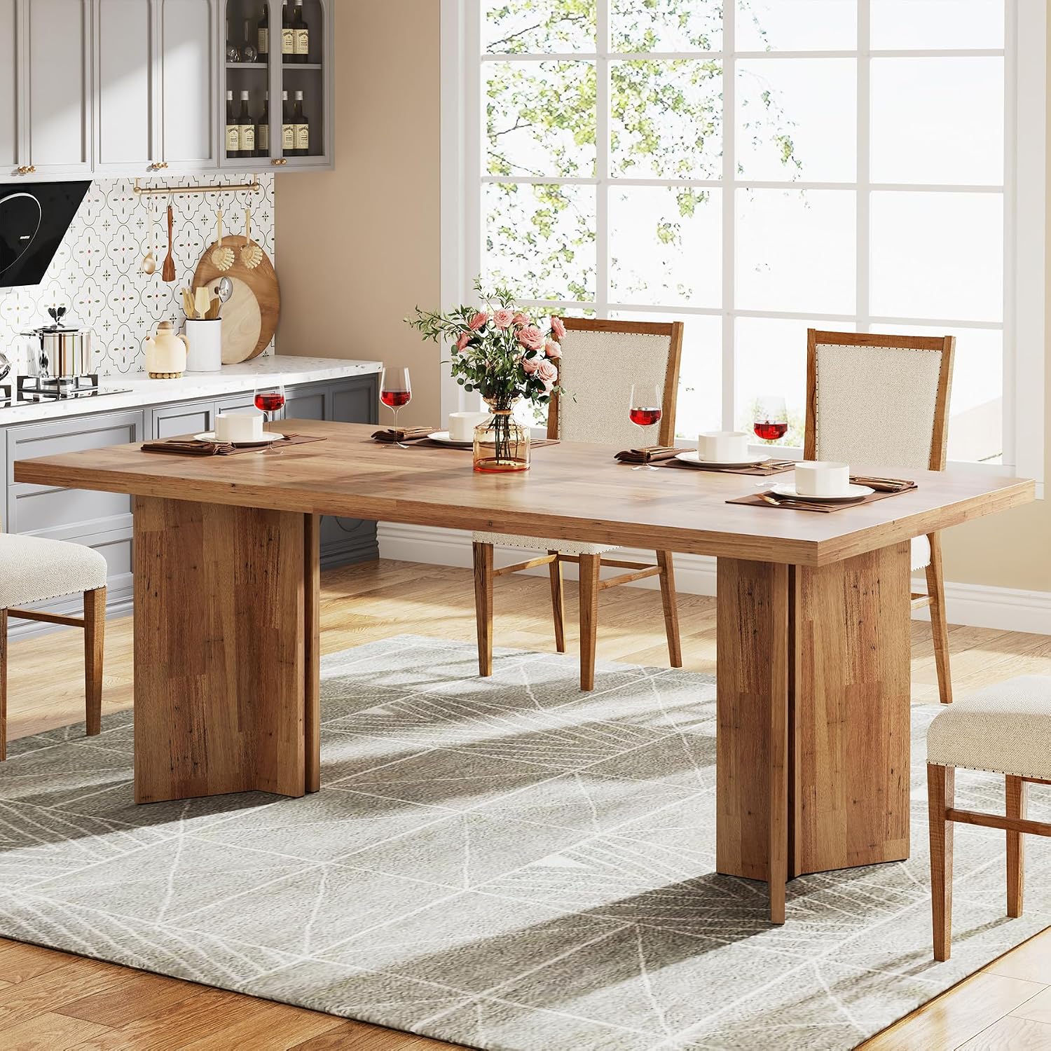4 ila 6 Kişilik Büyük Dikdörtg - Desk Setup Living Room incelemesi ve fiyatı