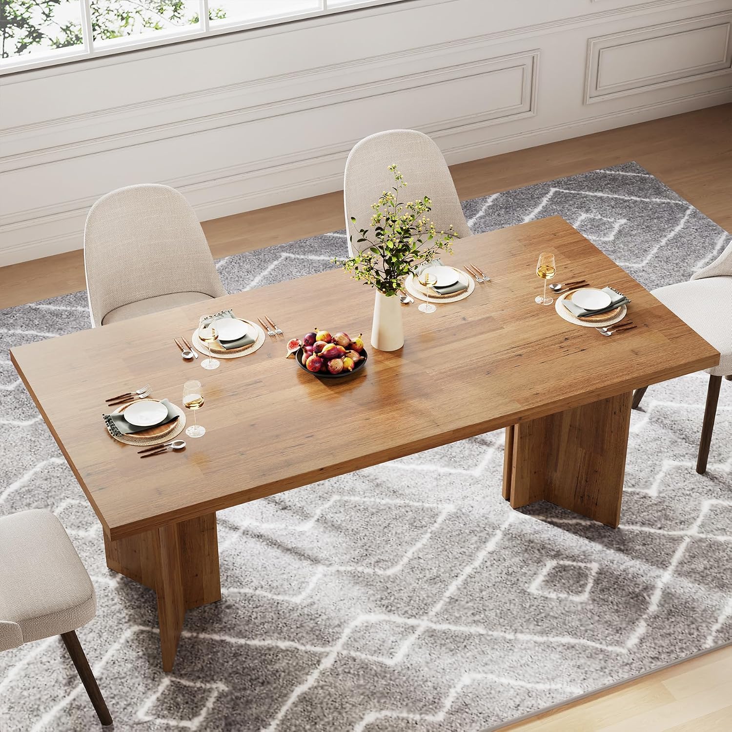 4 ila 6 Kişilik Büyük Dikdörtg - Desk Setup Living Room incelemesi ve fiyatı